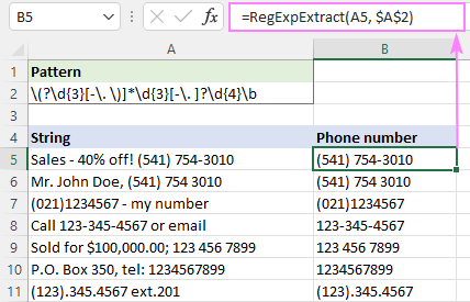 regex function